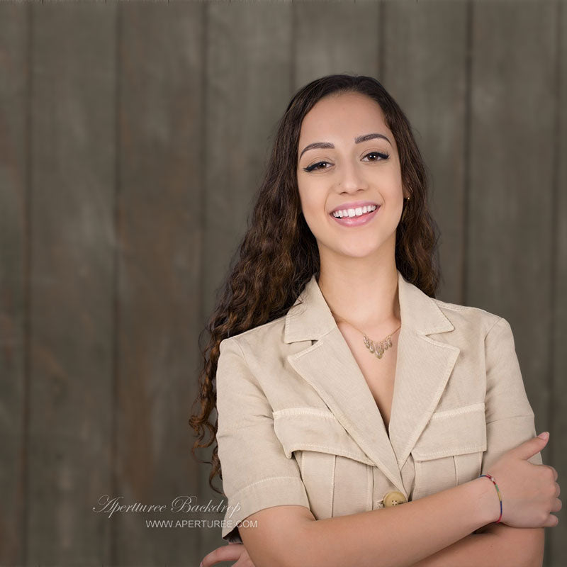 Aperturee - Black Vintage Wood Texture Photography Backdrop