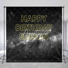 Aperturee - Black White Abstract Custom Birthday Party Backdrop