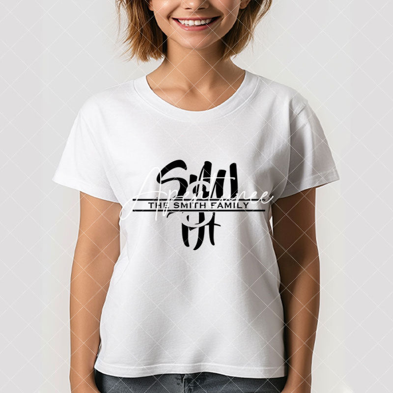 Aperturee - Black White Monogram Family Reunion Custom T-Shirt