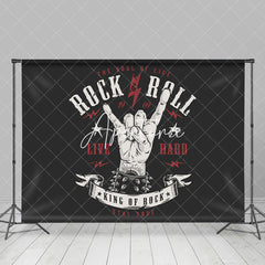 Aperturee - Black White Red Rock And Roll Live Hard Backdrop