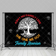 Aperturee - Black White Tree Backdrop For Family Reunion Party