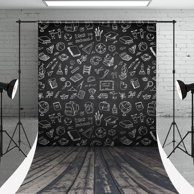 Aperturee - Blackboard Graffiti Patterns Photo Sweep Backdrop