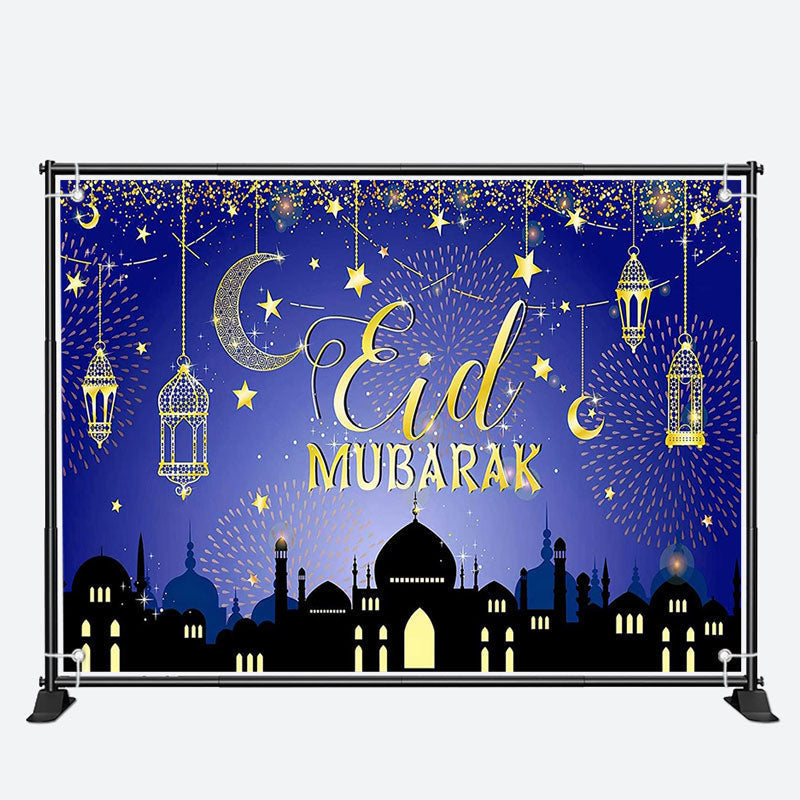 Aperturee - Blessed Moon Celcebration Sparks Eid Mubarak Backdrop