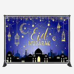 Aperturee - Blessed Moon Celcebration Sparks Eid Mubarak Backdrop