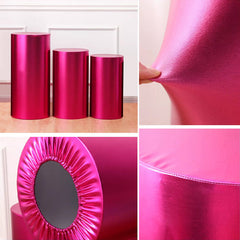 Aperturee Bling Solid Color Stretchy Spandex Cylinder Covers