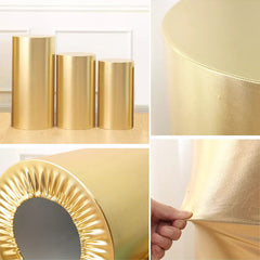 Aperturee Bling Solid Color Stretchy Spandex Cylinder Covers