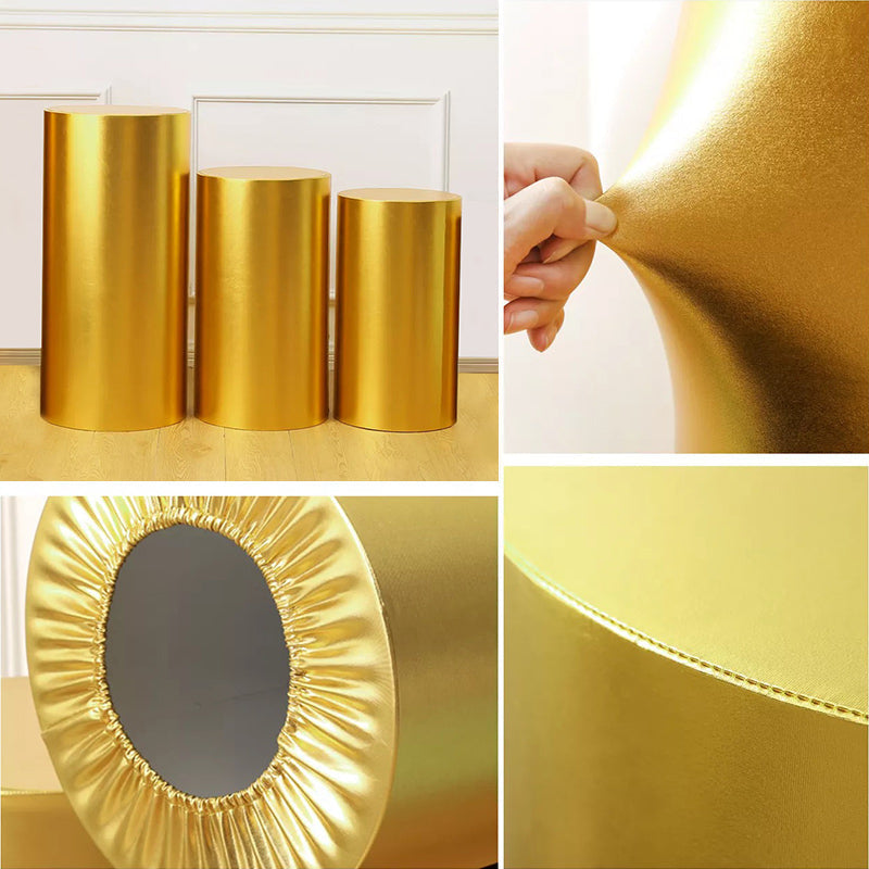 Aperturee Bling Solid Color Stretchy Spandex Cylinder Covers