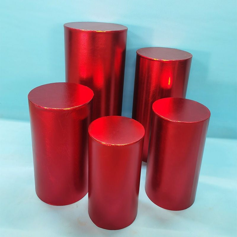 Aperturee Bling Solid Color Stretchy Cloth Cylinder Covers