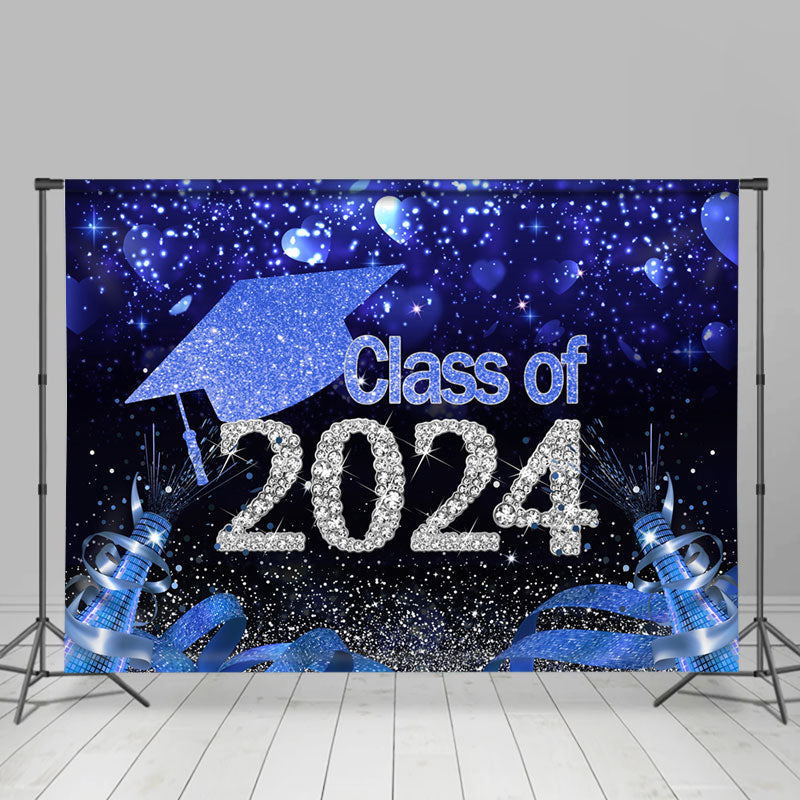 Aperturee - Blue Black Class Of 2023 Graduation Photo Backdrop