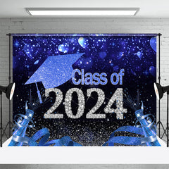 Aperturee - Blue Black Class Of 2023 Graduation Photo Backdrop