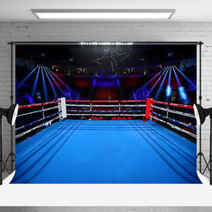 Aperturee - Blue Boxing Ring Stands Sports Backdrop For Party