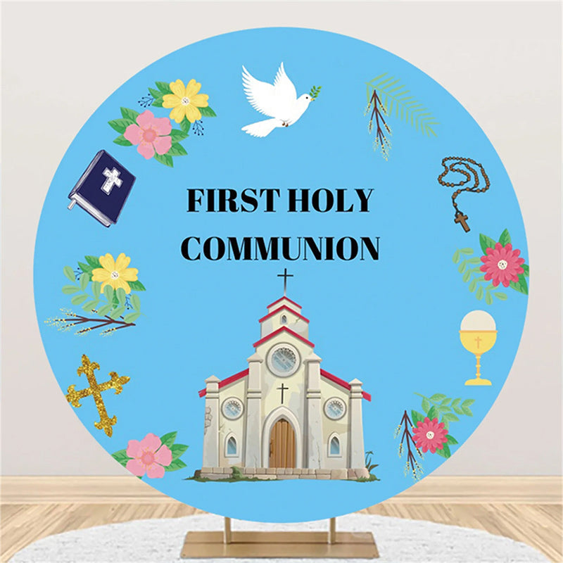 Aperturee - Blue Church First Holy Communion Baptism Backdrop