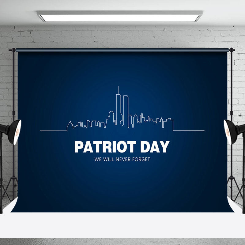 Aperturee - Blue City Lines Never Forget Patriot Day Backdrop