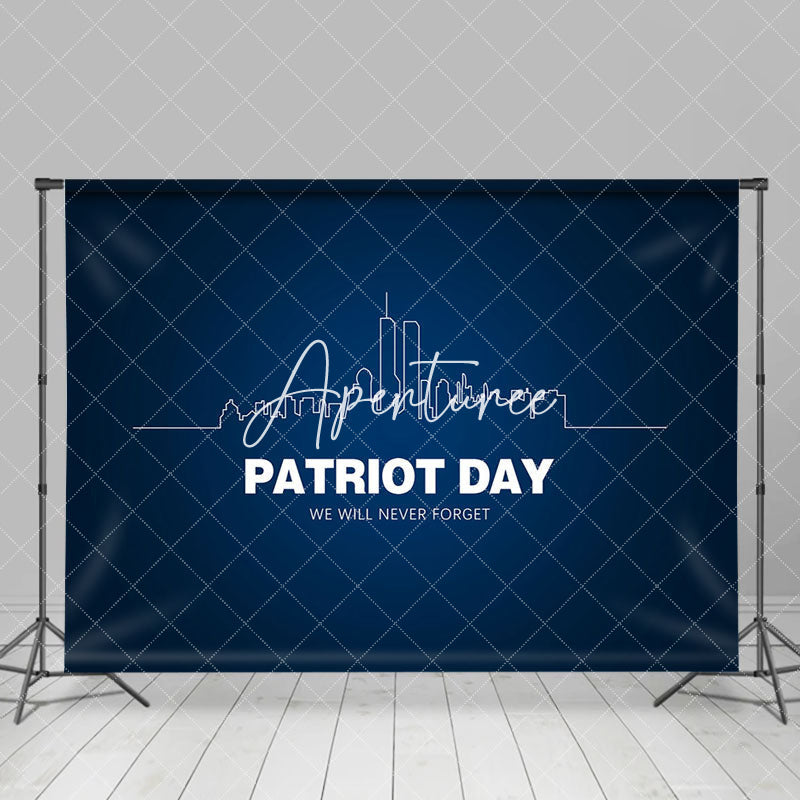 Aperturee - Blue City Lines Never Forget Patriot Day Backdrop