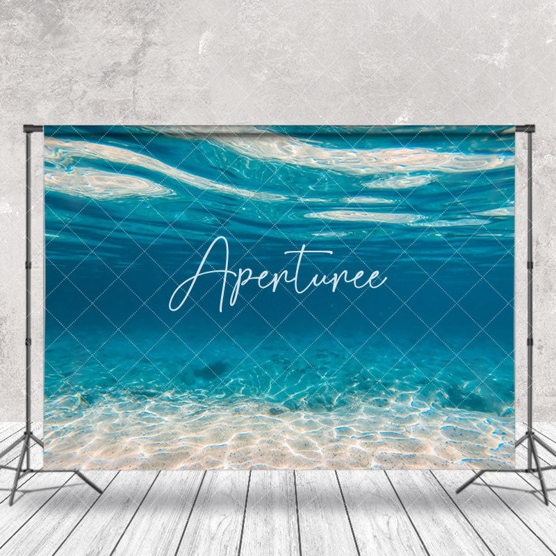 Aperturee - Blue Clear Seawater Texture Backdrop For Photography