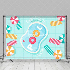 Aperturee - Blue Come Splash Summer Swimming Pool Party Backdrop