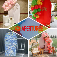 Aperturee - Blue Congrats Grad Party Double Sided Arch Backdrop