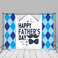 Aperturee - Blue Diamond Mustache Happy Fathers Day Backdrop