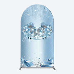 Aperturee - Blue Diamonds Sparkle 50th Birthday Arch Backdrop