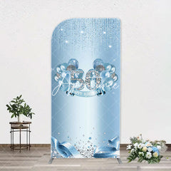 Aperturee - Blue Diamonds Sparkle 50th Birthday Arch Backdrop