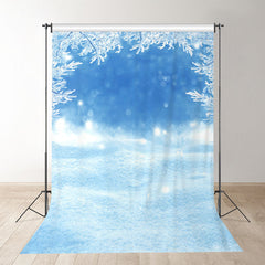 Aperturee - Blue Frozen World Winter Photo Backdrop For Party