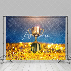 Aperturee - Blue Gold Champion Trophy Sports Olympic Backdrop