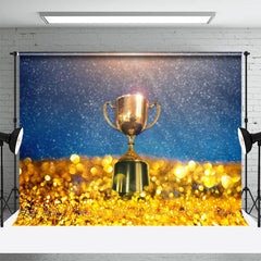 Aperturee - Blue Gold Champion Trophy Sports Olympic Backdrop