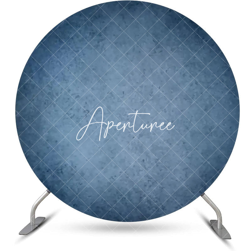 Aperturee - Blue Gray Abstract Texture Circle Birthday Backdrop