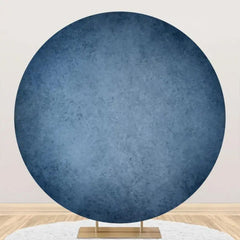 Aperturee - Blue Gray Abstract Texture Circle Birthday Backdrop