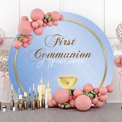 Aperturee - Blue Holy Grail First Communion Baptism Backdrop