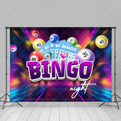 Aperturee - Blue Lottery Flying Ball Bingo Night Party Backdrop