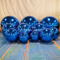 Aperturee - Blue Mirror Ball Party Big Shiny Inflatable Ball