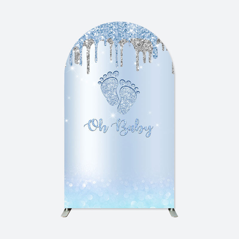 Aperturee - Blue Oh Baby Party Double Sided Arch Backdrop