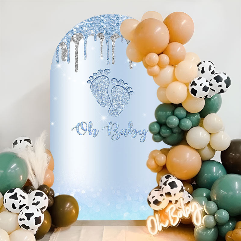 Aperturee - Blue Oh Baby Party Double Sided Arch Backdrop