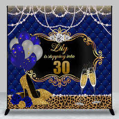 Aperturee - Blue Pearl High Heels Custom 30th Birthday Backdrop