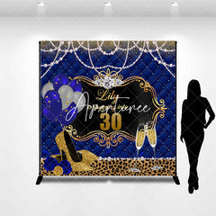 Aperturee - Blue Pearl High Heels Custom 30th Birthday Backdrop