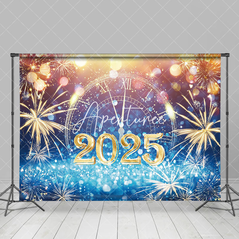 Aperturee - Blue Purple Blur Vibe Countdown Happy New Year Backdrop