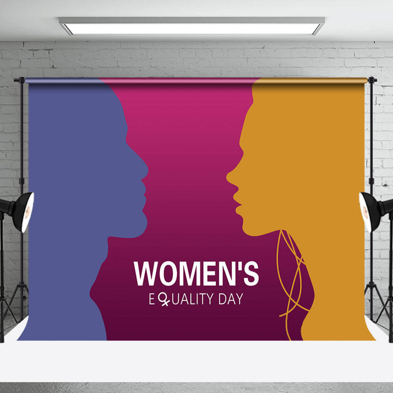 Aperturee - Blue Purple Yellow Backdrop For Womens Equality Day