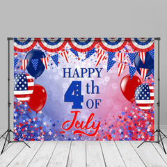 Aperturee - Blue Red Bokeh Balloons Independence Day Backdrop