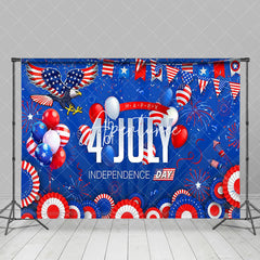 Aperturee - Blue Red Eagle July 4 Independence Day Backdrop