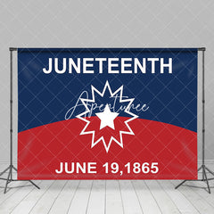 Aperturee - Blue Red June 19th 1865 Happy Juneteenth Backdrop