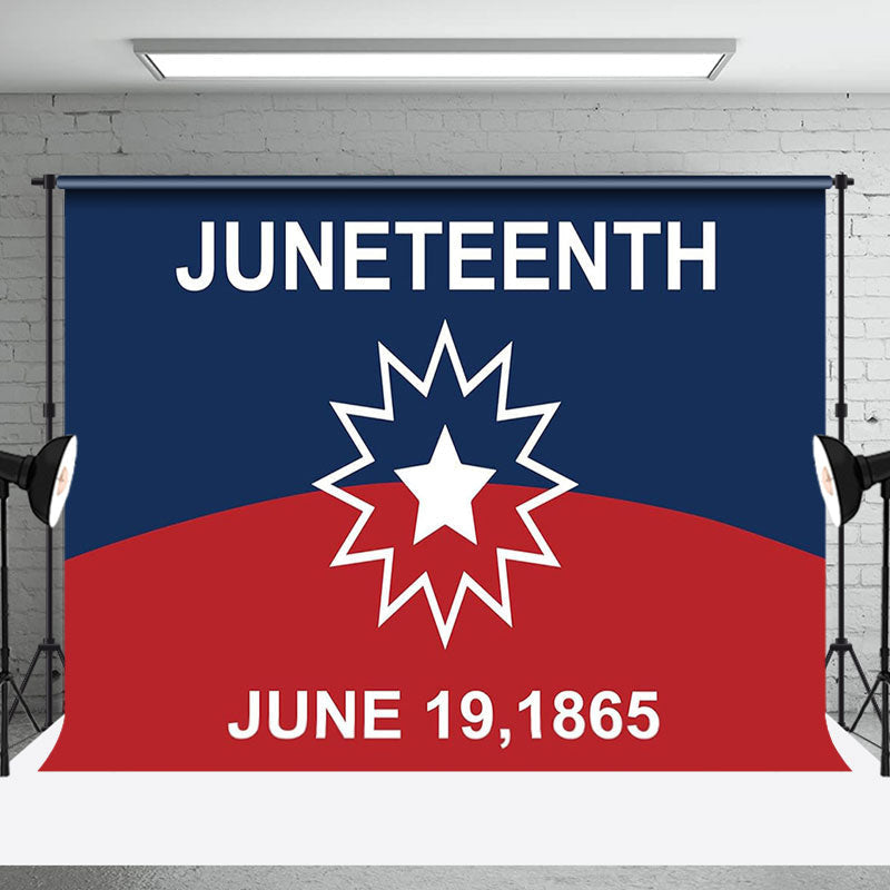 Aperturee - Blue Red June 19th 1865 Happy Juneteenth Backdrop