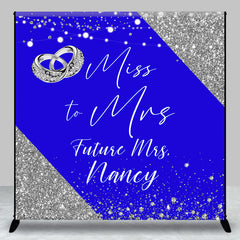 Aperturee - Blue Silver Sparkle Ring Custom Wedding Backdrop