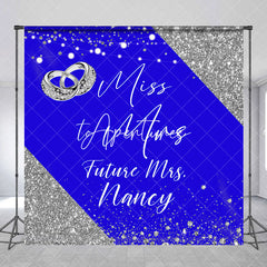 Aperturee - Blue Silver Sparkle Ring Custom Wedding Backdrop