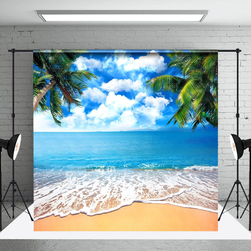 Aperturee - Blue Sky Beach Holiday Summer Photoshoot Backdrop