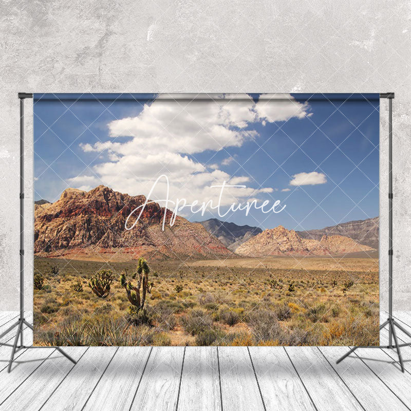 Aperturee - Blue Sky Desert Canyon Plant Nature Photo Backdrop