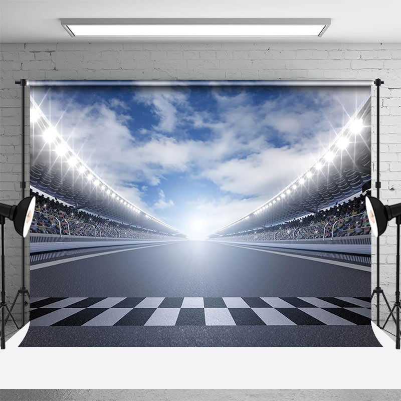 Aperturee - Blue Sky Game Stand Arena Sports Olympic Backdrop