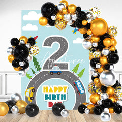 Aperturee - Blue Sky Planes Ring Road 2th Birthday Backdrop