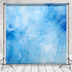 Aperturee - Blue Smudge Ink Painting Fine Art Photo Backdrop