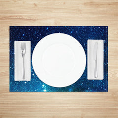 Aperturee - Blue Starry Sky Stars Dining Set Of 4 Placemats